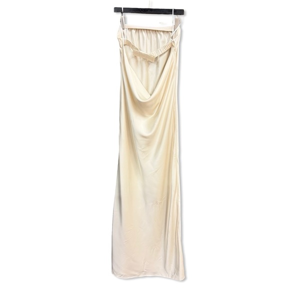 Helsa Lisette Column Maxi Dress Ivory Strapless Cream Gown Revolve NWT M - Picture 7 of 13